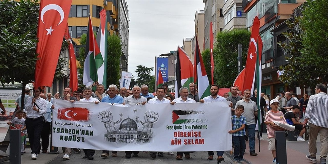 Trabzon’da Filistin’e destek yürüyüşü